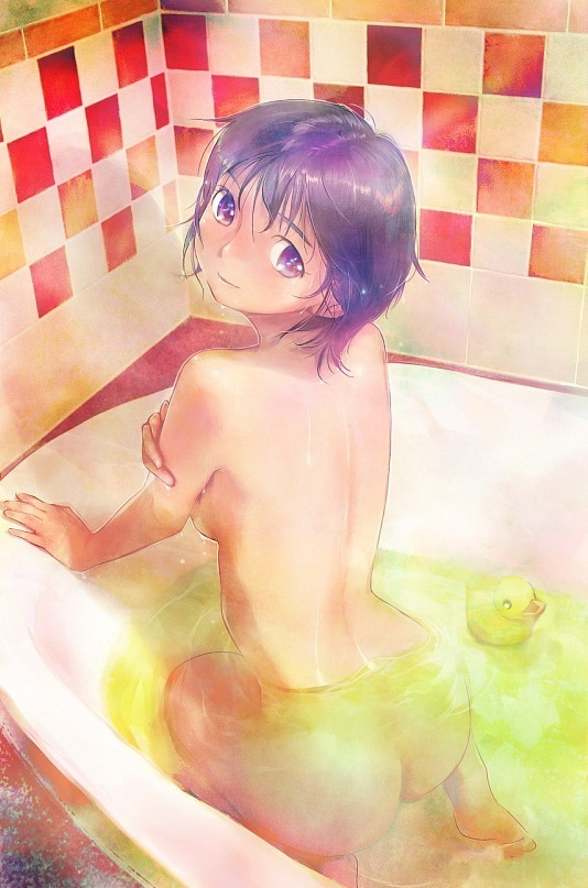 Bathroom compilation - Anime art, Longpost, NSFW, Bathroom