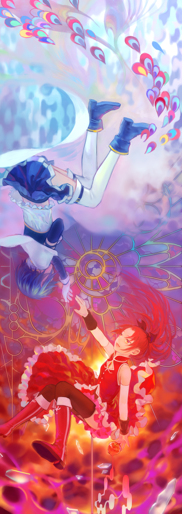 Mahou Shoujo Anime Art, , Mahou Shoujo Madoka Magica, Miki Sayaka, Sakura Kyouko, 