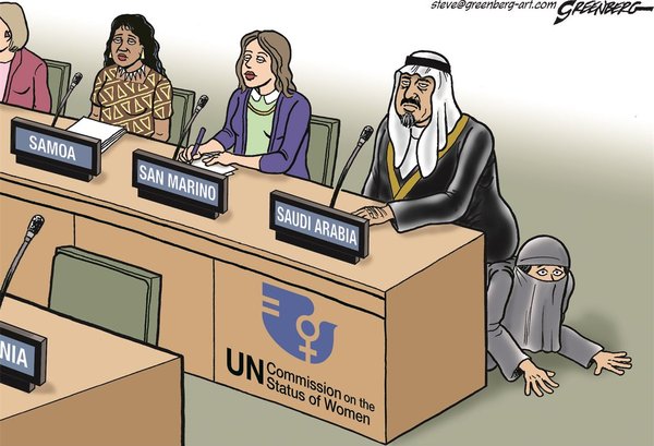 Somewhere in the bowels of the UN. - Politics, Saudi Arabia, Women's rights, UN