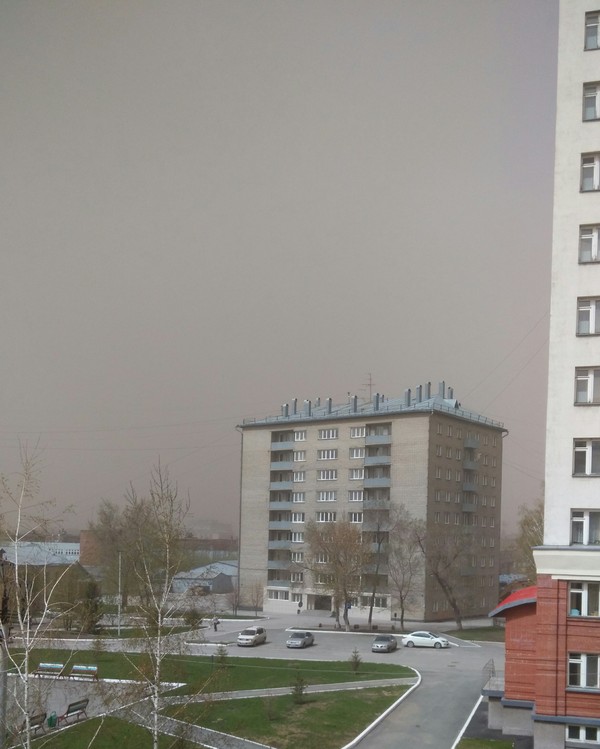 The weather in Novosibirsk resembles the apocalypse - My, Bad weather, Novosibirsk