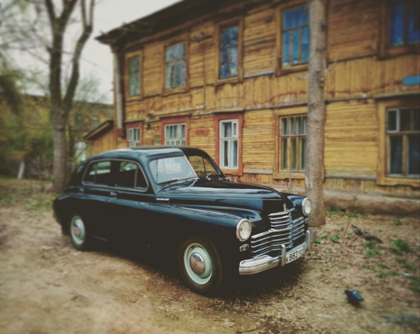 I was walking down the street, and it was like I was in the past. - an old house, Victory, Gaz M-20 Pobeda, Retro car, Retro, My