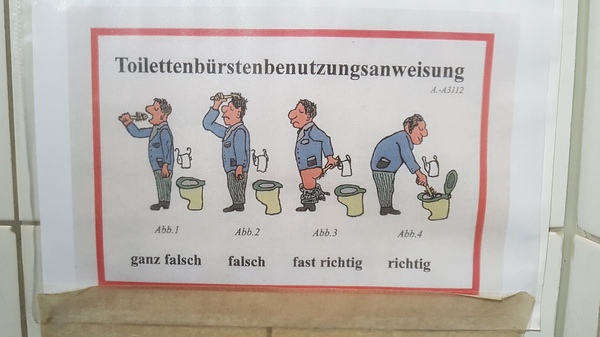 Harsh instructions in German toilets - Humor, My, Joke