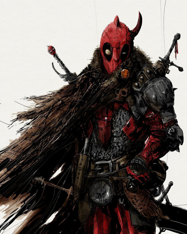 Medieval Deadpool by MJ Hiblen - Deadpool, , Middle Ages