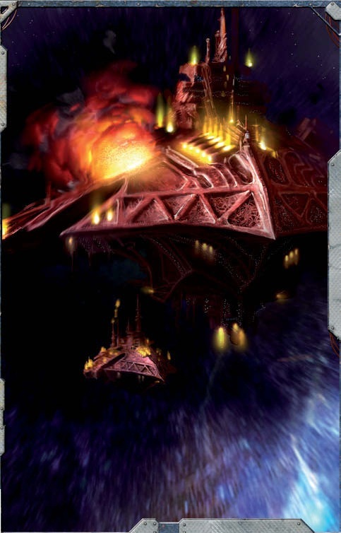 Fleet of Chaos - Warhammer 40k, Chaos, Wh Art, Space ships, Longpost