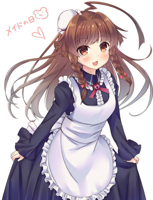 May 10 - Maid Day in Japan - Housemaid, Kantai collection, Anime, Anime art, Akebono, Sazanami, Kuma, Kamikaze, Longpost