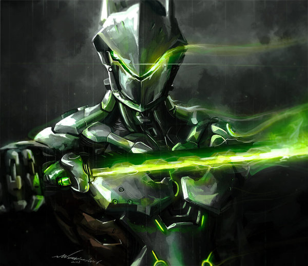 Good morning with the coolest art on Genji! - Overwatch, Art overwatch