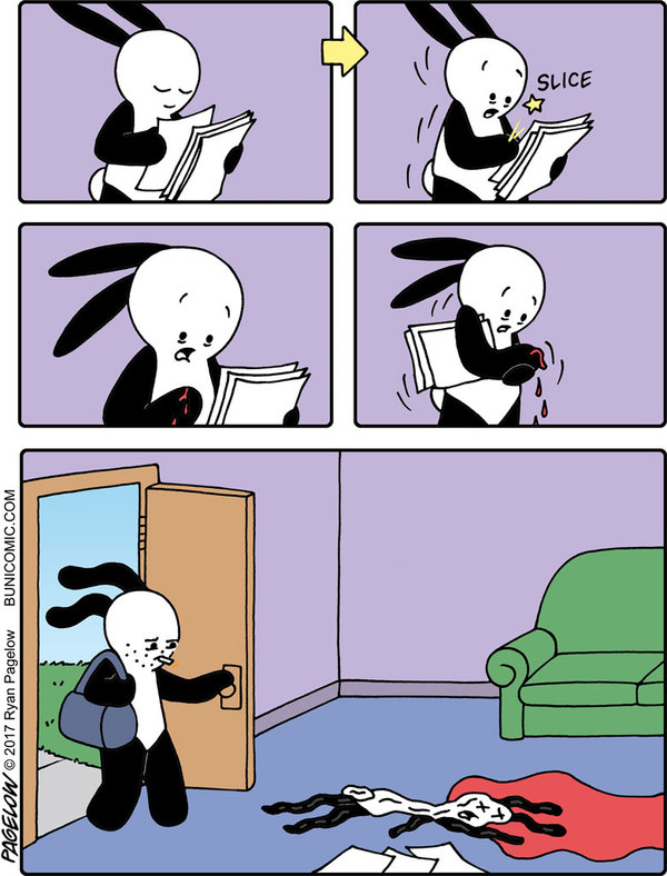 A cut. - Buni, Comics, A cut, Bleeding