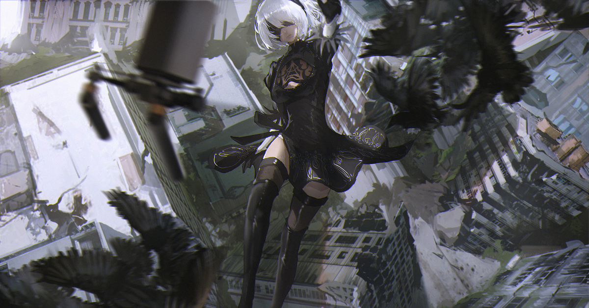 0.2 b. Ниер автомата 2b. NIER 2b арт. 2b NIER Automata игра.