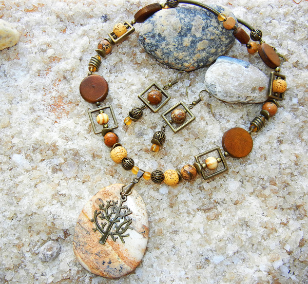 Desert necklace - With your own hands, My, Handmade, Handmade, Needlework without process, Needlework