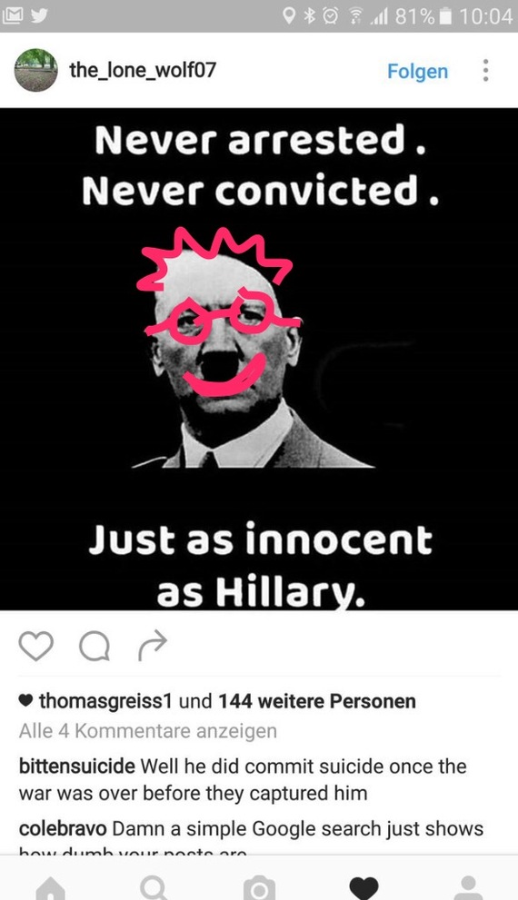 Here it is liked - Hockey, Germany, Social networks, Punishment, Politics, Like, Adolf Gitler, Hillary Clinton