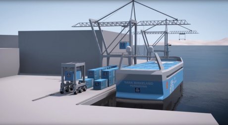 First unmanned electric container ship to sail in 2018 - Container, Sea freight, Drone