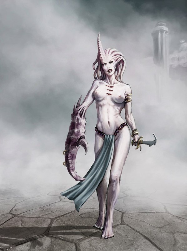 Daemonette of Slaanesh by Juho Tapio Miettinen - NSFW, Warhammer 40k, Warhammer, Slaanesh, Demonetka, Wh Art