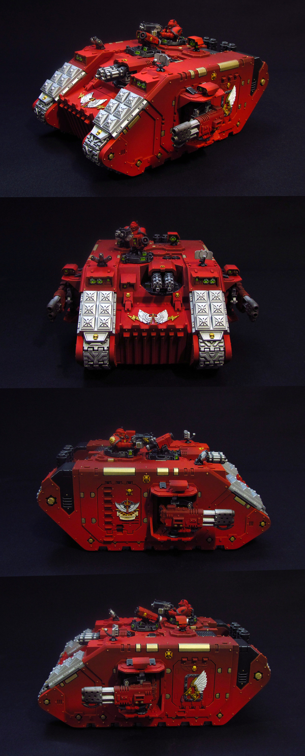 Land Raider Crusader - Моё, Warhammer 40k, Adeptus Astartes, Blood Angels, Miniatures, Миниатюра, Роспись, Моделизм, Wh miniatures, Длиннопост