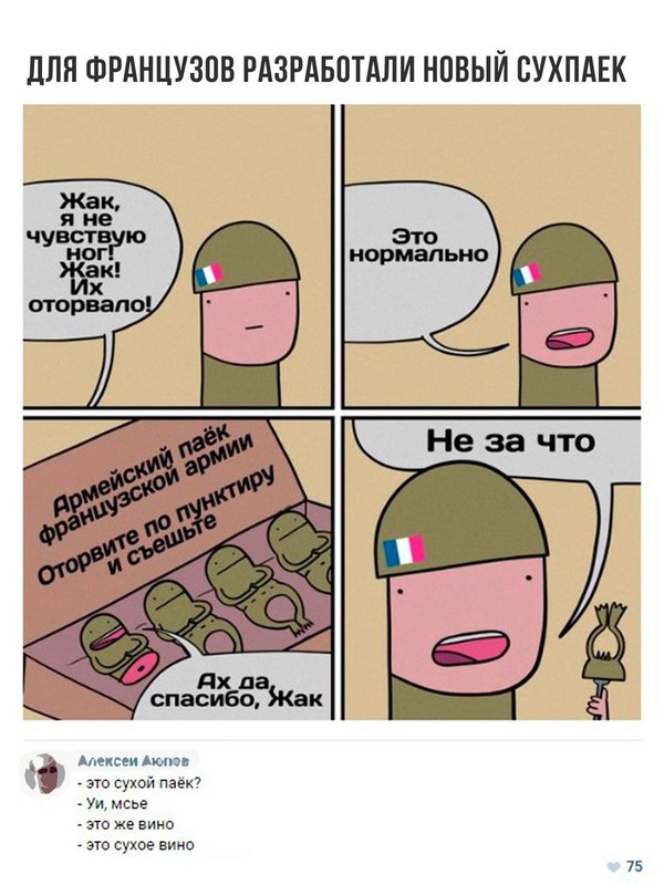 Innovative dry rations of the French army - Memes, Comments, Comics, France