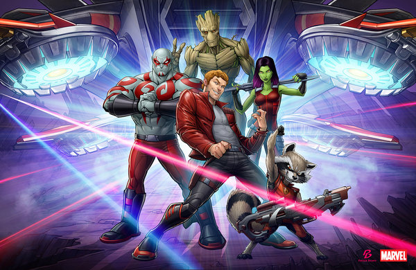 Guardians of the Galaxy - Guardians of the Galaxy, Drax the Destroyer, Groot, Gamora, Raccoon Rocket, Star lord, Patrick Brown, Marvel