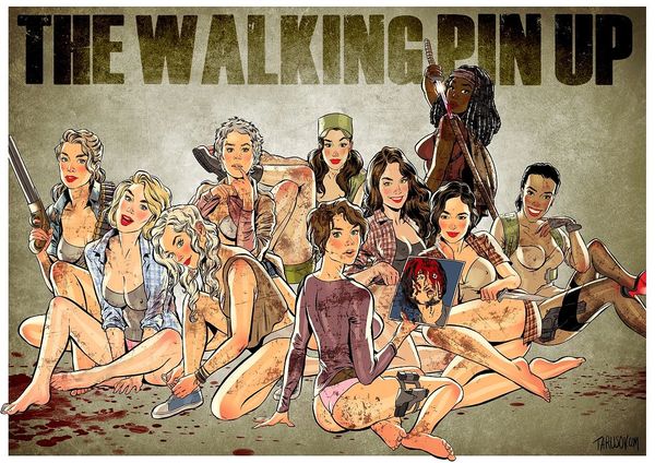 The Walking Dead in pin-up style by Andrey Tarusov - Pin up, , Images, The walking dead, the walking Dead, Andrey Tarusov, Art, Longpost