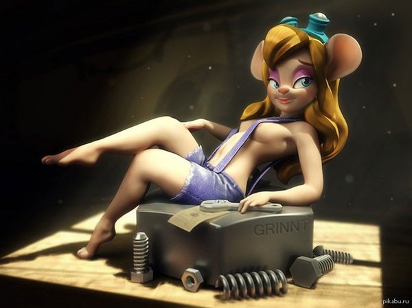 When there is Gadget - NSFW, Chip and Dale, 3D, Video, Gadget hackwrench