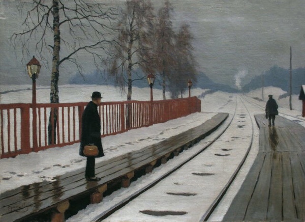 Mikhail Germashev, painting Doctor at the station - , Doctor, Painting