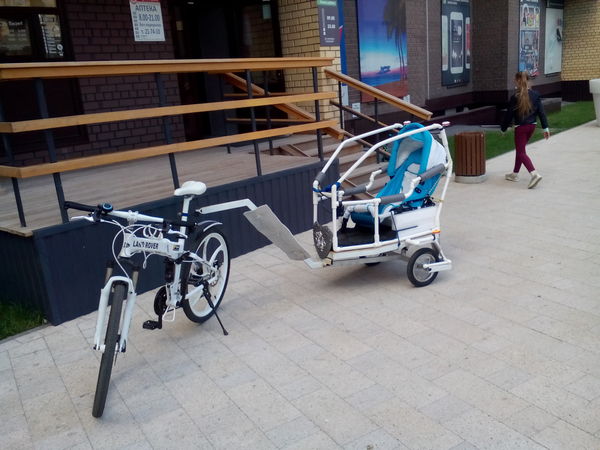 Glory to the inventors))) - A bike, Stroller, Saddles, Dad, Father