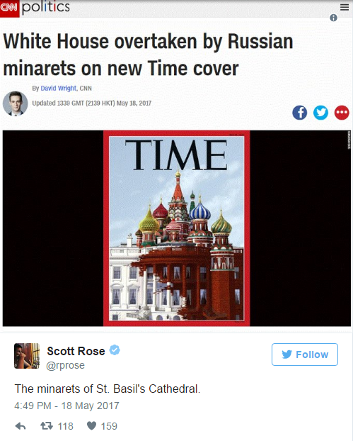 St. Basil's Mosque: CNN called the domes of the capital's cathedral minarets - Cnn, Error, , RT, Politics, Longpost, Russia today