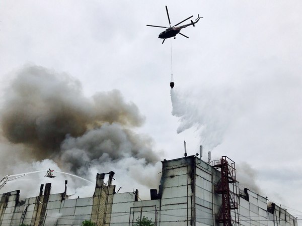 Warehouse on fire in Lytkarino near Moscow - Fire, Lytkarino, Overlap, Video, Longpost