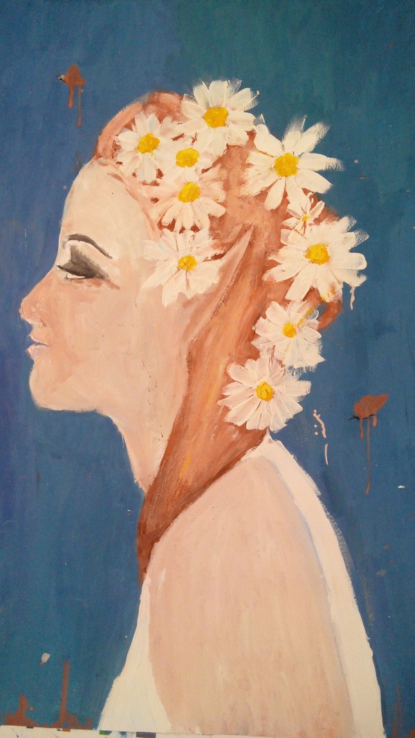 Портрет гуашью | Пикабу