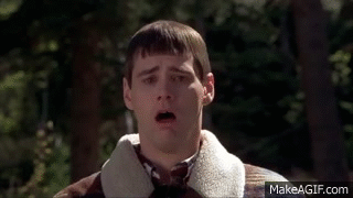 When you try to say b - Dumb and Dumber (film), Solid sign, GIF, Russian language, Humor, , Jim carrey, Dumb and Dumber