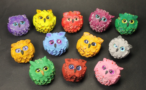 All owls! - Owl, , Лепка, Plastic, Polymer clay, My
