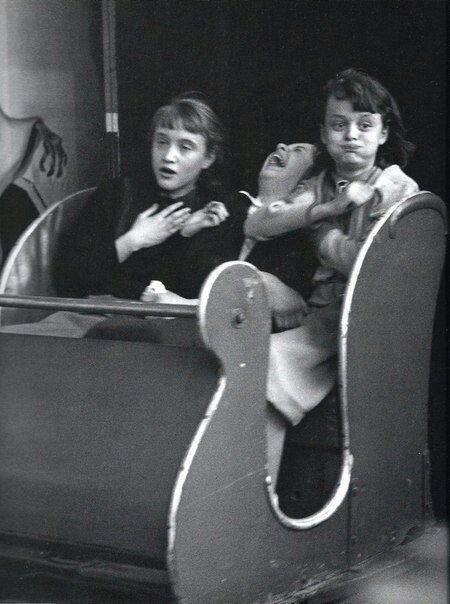 Emotions of girls after visiting the panic room, 1953. - Bricks, The photo, Room of fear