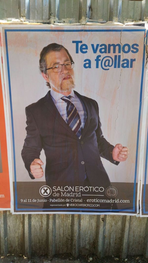 Spanish politicians in an advertisement for a sex club. - My, Politics, Humor, Advertising, Creative, Spain, Madrid, Longpost