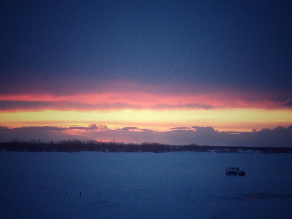 North End. Salekhard. YAMAL - My, Salekhard, Yamal, YaNAO, , Sunset, Clouds