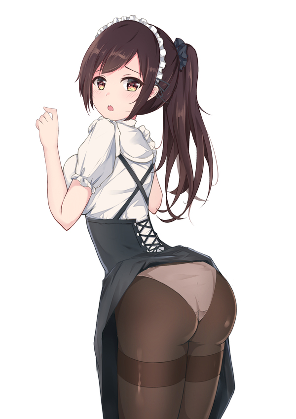 Anime Art - Anime art, Anime, Anime original, Housemaid, Tights, Booty