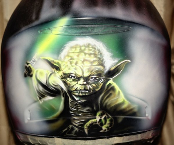 Helmet as a gift on a space theme. - Star Wars, Art, Airbrushing, Creation