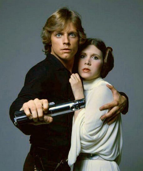 40 years later - Mark Hamill, Carrie Fisher, Star Wars, The photo