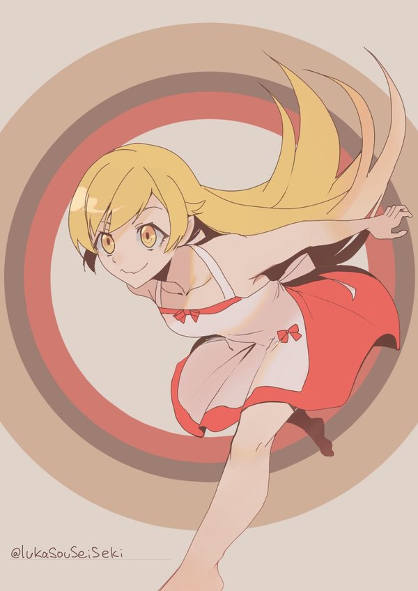 Retro Shinobu Monogatari series, Bakemonogatari, Anime Art, , Shinobu Oshino