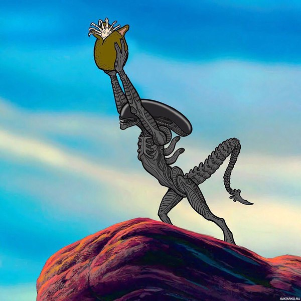 Xenomorph King - In contact with, Images, The lion king, Drawing, Alien movie, 