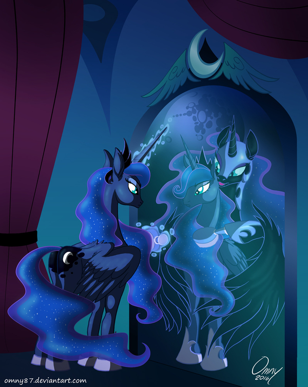 Dark side of the Moon - My little pony, Princess luna, Nightmare moon, Omny87