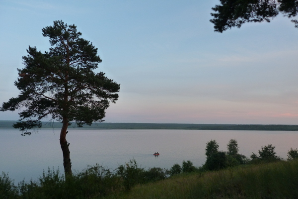 Khakassia, lake Kyzykul - My, The photo, Pine, Evening, Lake