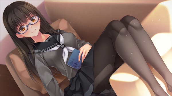 Anime Art - Anime art, Anime, Anime original, Tights, Megane