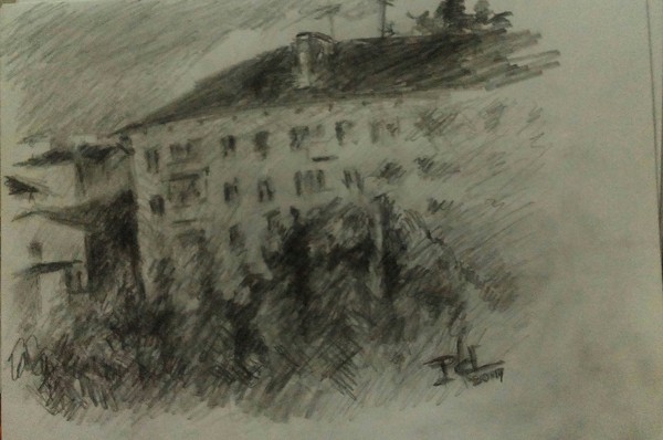 Night sketches of Gomel. - My, Graphics, Sketch, Pencil drawing, Gomel, Longpost