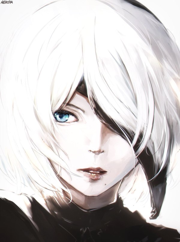 Look - Drawing, Art, Anime art, Yorha unit No 2 type B, NIER, NIER Automata