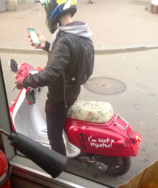 Not a hipster - Hipster, Moped, Moto, Saint Petersburg, Humor