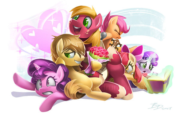 SUGAR SUGAR - My Little Pony, PonyArt, Sugar Belle, Big Macintosh, Feather bangs, Cutie Mark Crusaders, MLP Season 7, Спойлер