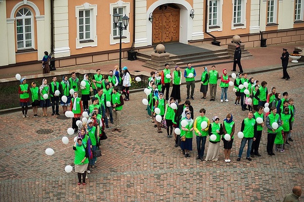 Flashmob for the Metropolitan of Kazan and Tatarstan - Church, Metropolitan, Flash mob, Anniversary, news, Youth, Infested, Religion, Longpost