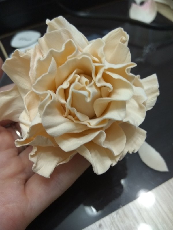 Foamiran flowers - My, Foamiran, Foamiran flowers, Needlework, Process, the Rose, Handmade, Longpost, Handmade