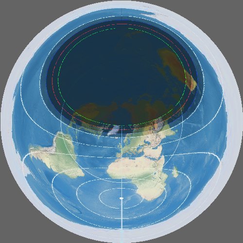 Contours of the height of the sun in different projections, or Where to send a flat earther, if you come across such - My, The sun, Flat land, Educational program, Planet Earth, Longpost