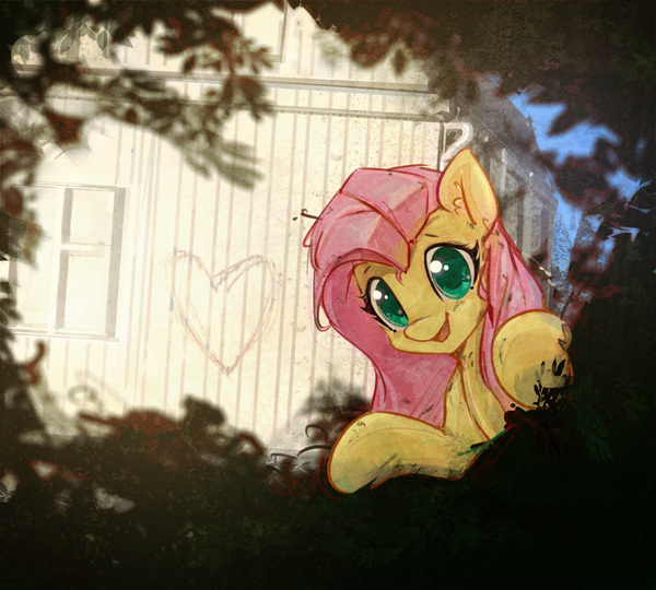 Ой, привет тебе! - My Little Pony, Fluttershy, PonyArt, Mirroredsea