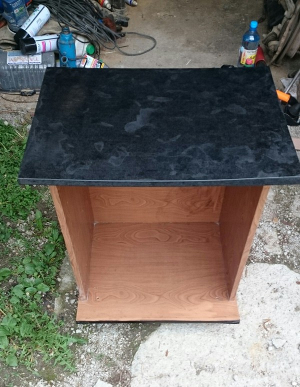 Painted an old nightstand - My, Furniture, Acrylic, Handmade, A fish, Yin Yang, Longpost