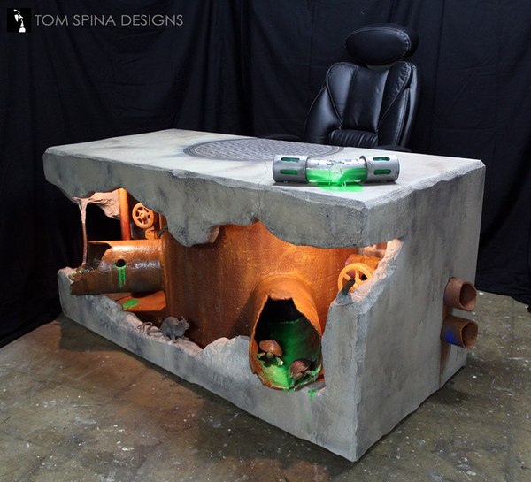 The table is a diorama. - Table, Furniture, Design, Creation, Idea, Zanamiclub, Longpost