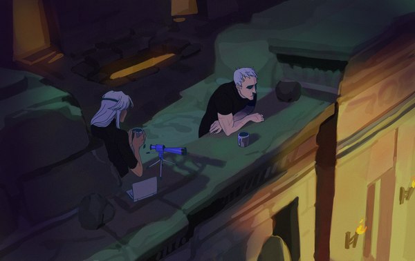 A minute of rest for the old warriors - Soldier 76, Overwatch, Ana amari